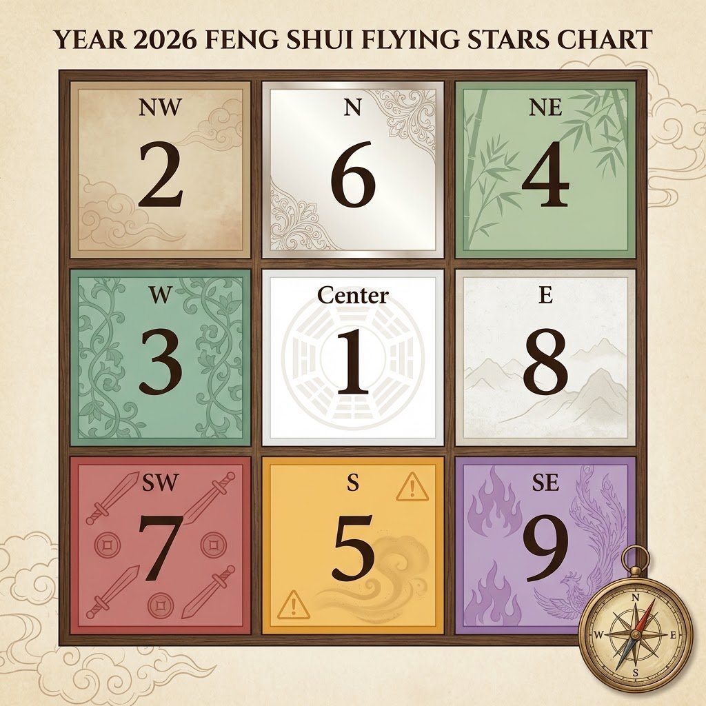 Grille des 9 Étoiles Volantes 2026